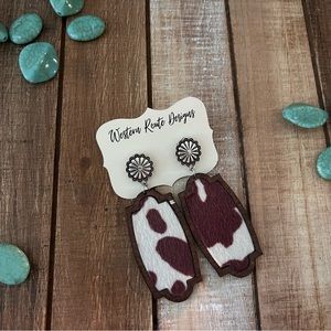 Cowhide Drop earrings